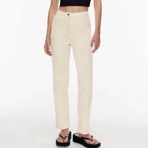 Wilfred "Melina" Faux Leather Pants in Bone, size 8 Petite